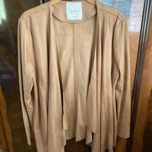 NWOT pull&bear M faux soft suede tan jacket comfy